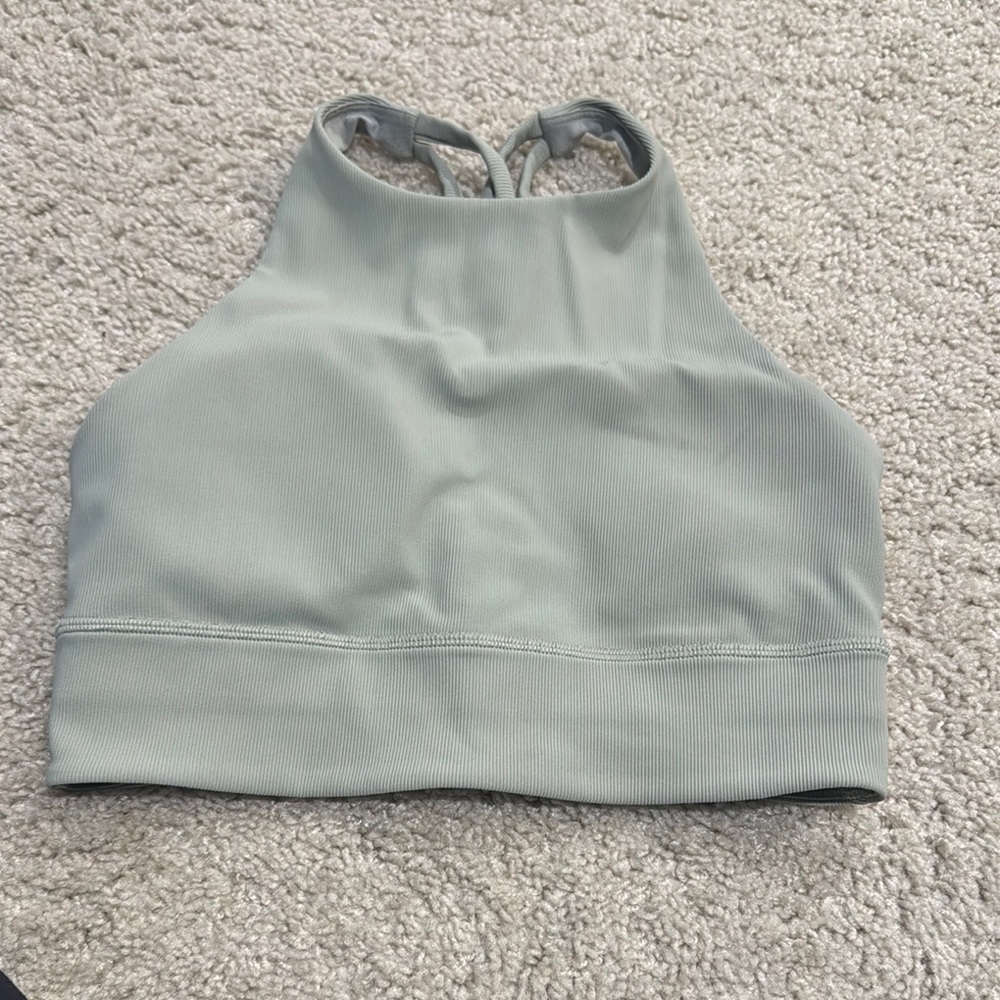Lululemon Athletica Gray Fitted Crop Tank Top